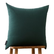 플랫화이트 빵빵하고 오래 사용하는 방수 인테리어용 쇼파 쿠션 (솜+커버), 다크그린