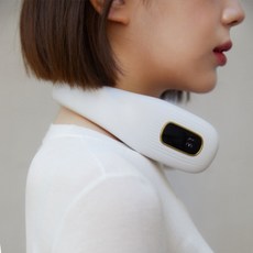 베누프 넥 히터 목난로 휴대용 캠핑 낚시 넥워머 충전식 보조배터리 겸용, 화이트