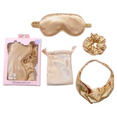 Skywiz 高級絲質睡眠眼罩組 金色, 5套