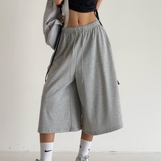 로라벨 텐드 7부 버뮤다팬츠 무지 반바지