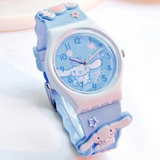 [국내 당일출고] 산리오 인기캐릭터 3D 입체 쿼츠시계 우레탄밴드 (산리오 헤어핀 증정)+선물포장