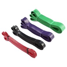 턱걸이용 철봉용 풀업밴드 라텍스 밴드 근력운동 스트레칭 밴드 4개 1세트 (레드 블랙 퍼플 그린), 1개