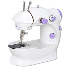 [미리내티씨] 미싱맘 꼬매지오 39종 풀구성(어댑터.연장테이블 포함) 미니 미싱기 가정용 셀프수선 미싱 제봉기 제봉틀 유무선겸용, 화이트/퍼플, 미싱맘 꼬매지오 풀세트