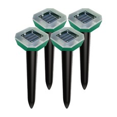 CCAGU 태양광 두더지퇴치기 4개 1세트 초음파 뱀 쥐 고라니 멧돼지 유해동물 야외 태양열 강력 퇴치, H7019 팔각형 4개 1세트