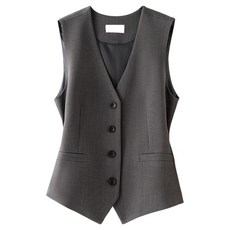 스타일닥터 여성용 스타일리시 정장 조끼 쇼트 베스트 민소매 탑