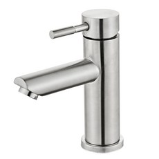 SUS304스테인리스 세면대수전 조절 가능 수도꼭지 실버, 1개