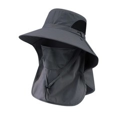 다나몰 자외선차단 버킷햇 등산모자 세트(KC인증 마스크 포함), 다크그레이