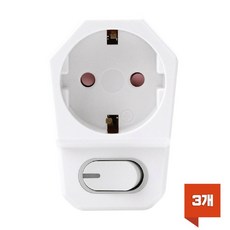 아이정 더좋은 멀티탭 추천 개별 1구 스위치 콘센트, 0.1cm, 화이트, 3개