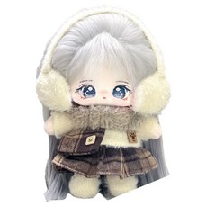 티니숲속 20cm 솜인형 루나 뼈깅 가발 의상 무속성 아이돌 인형꾸미기, 1개, 루나+가발+헤어핀+앙고라7종