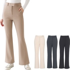 [김영주골프] 봄가을 뒷밴딩 부츠컷 슬랙스 여성 골프 바지 2기장 DPFLSL28