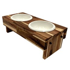 L'atelier de Bois Gangsiktak Three 3段式可調高度小型犬用原木餐桌 2口, 混色, 1個