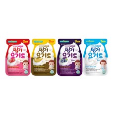 [아이배냇] 아기과자 베베 핑거요거트 4종 각1개씩, 80g, 1세트, 플레인1+딸기1+바나나1+블루베리1