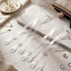 데일로엔 여성 오프숄더 브라탑 투명 속옷 어깨끈 브라끈 스트랩 8P 4세트