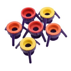 거꾸로 절약 알뜰캡 6종세트 가성비 절약 뚜껑, 1세트, 옐로우2p+오렌지2p+레드2p