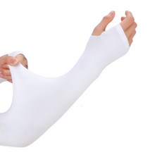 라니아 남녀 공용 아이스 팔토시, 화이트, 3개, 손등 커버형