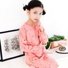 이라인 아동 주니어 오마이러브 긴팔 원피스 잠옷 실내복