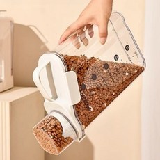 아베니스 시그니처 펫 푸드 버킷 밀폐형 컨테이너 사료통 화이트 밀폐용기, 1개, 2500ml