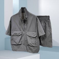 THE G&G겨울 경량 반집업 반팔+반바지 상하세트DD