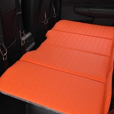 Fowod 연장형 자동차 뒷좌석 평탄화 확장보드 접이식 차량용 매트리스, 주황색