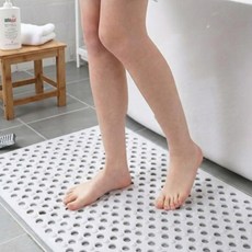 꾸밈리빙 미끄럼방지 빠른건조 욕실 매트, 1개, 화이트