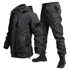 SYUM 남자작업복세트 긴팔집업 기모 겨울작업복 상하세트 방수 방풍 등산복