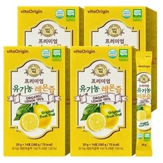 비타오리진 프리미엄 유기농 레몬즙 14포, 280g, 4개