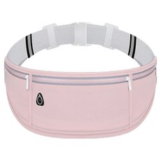 흔들림없는 방수 러닝벨트 3포켓 수납 초슬림 힙색, 1개, 핑크