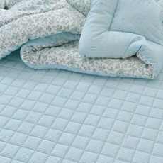 국산 리빙캐슬 로사가든 소프트마이크로 차렵이불 + 패드 세트