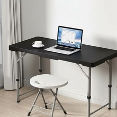 리빙체인지 높이조절 야외 테이블 1200, 블랙