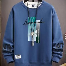 꽃소담 남성 빅사이즈 맨투맨 긴팔 라운드넥 캐주얼 티셔츠