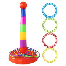딜러버 고리던지기 세트 링 게임 캠핑 놀거리 야외놀이 장난감 단체게임 용품, 1세트, 혼합색상