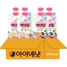 배냇밀 실온이유식 아기밥 2종 8개 닭곰탕 4개+소고기샤브샤브 4개, 닭곰탕, 소고기샤브샤브