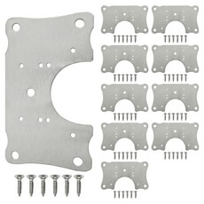 HwaDon 스텐 싱크대 문 경첩 보강판 플레이트, 10개입