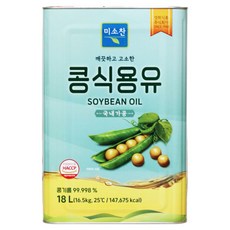 영화식품 미소찬 콩식용유 대용량 업소용, 1개, 18L