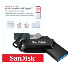 샌디스크 USB 메모리 DDC3 블랙 C타입 OTG 3.2 대용량, 64GB, 1개 64GB, 1개