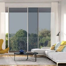 Aram 자외선차단 사생활보호 베란다 창문시트지 단열필름 썬팅지 5m, 그레이실버