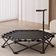 세렌핏 접이식 점핑 트램폴린 유아 성인 겸용 실내용 소음방지 방방이, 블랙
