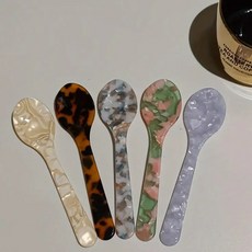 리니마켓 감성 빈티지 아크릴 미니 스푼 (5컬러), 1개, 5컬러 1세트