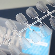 미니 숏 코핀 네일팁 240팁 투명 연장 스크래치, 1개, 미니 숏코핀 W726