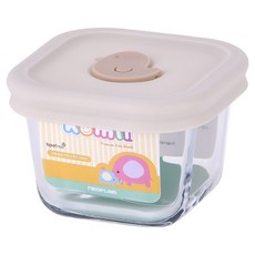 2+1 네오플램 내열유리 이유식보관용기 3P세트 240ml, 아이보리, 3개