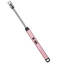 1+1 REGN KC인증 USB 충전식 점화기 전기라이터 캠핑 캔들 점화스틱, 로즈골드+로즈골드, 1개