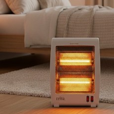 2단 쿼츠 히터 미니 소형 석영관, 화이트