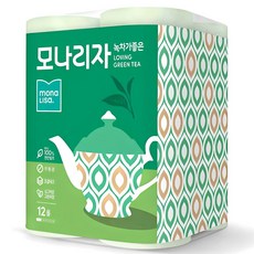 mona LISa. 三層壓花捲筒衛生紙 綠茶香, 30m, 12捲, 1袋