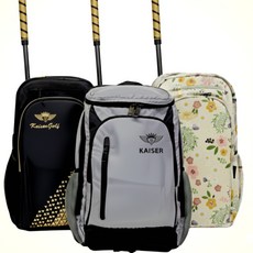 마쓰이 카이저 파크골프채 백팩 배낭 더블백 가방 그라운드 경량 열림방지지퍼 신발 다용도 포켓 수납가능, 2.회색