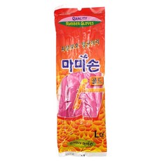 마미손 골드 고무장갑, 핑크, 대(L), 10개