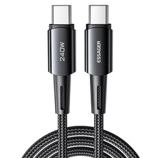 Essager PD 240W USB C-C타입 초고속 충전 케이블 1m 회색 1개