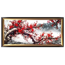 히여 행운 매화도 원형 / AB포인트 비즈 보석십자수 DIY 패키지 HY-061, 1세트, 혼합색상