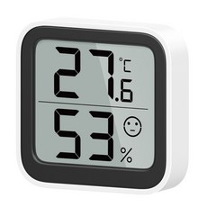 1+1 휴테라 초소형 디지털 미니 온습도계 배터리포함, 화이트블랙, 2개