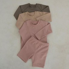 PEEKABOO 兒童單色防曬衣上衣 + 下身套裝, 1個, 粉色