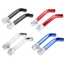 FMFXTR 자전거 알루미늄 보조 핸들 바엔드 손잡이 그립 세트, 레드 좌우세트, 1개